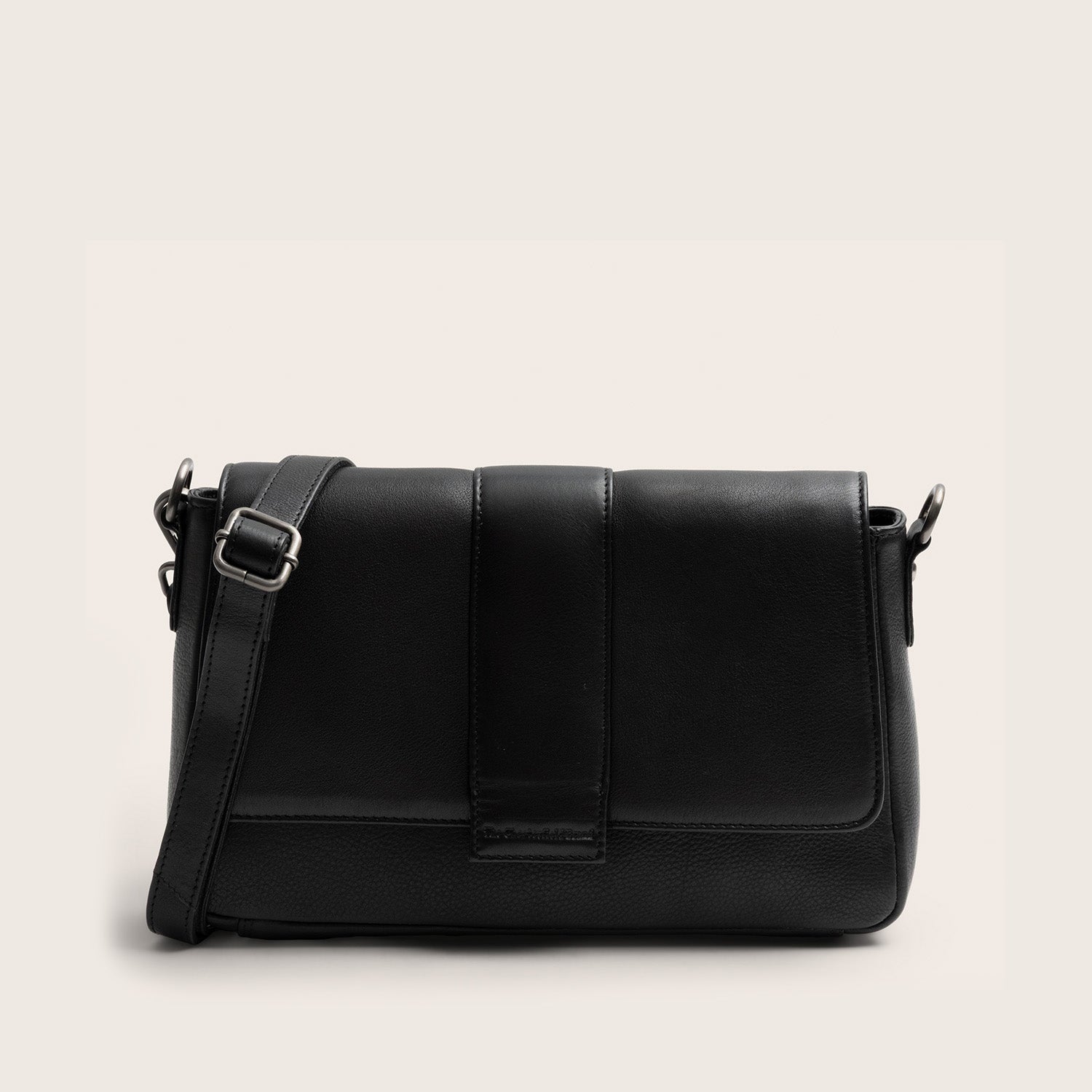 Sac Porté Épaule en Cuir Noir Zora