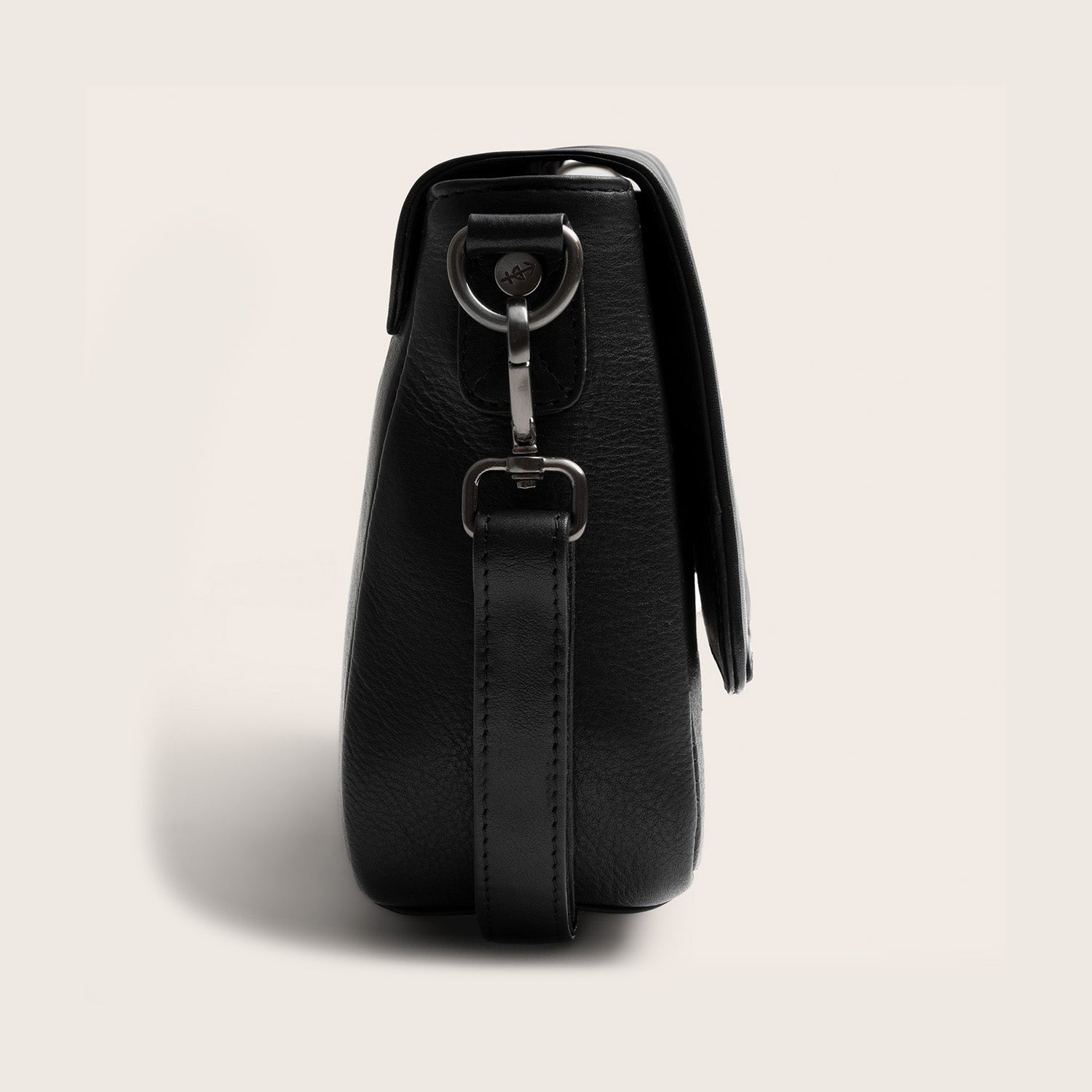 Sac Porté Épaule en Cuir Noir Zora