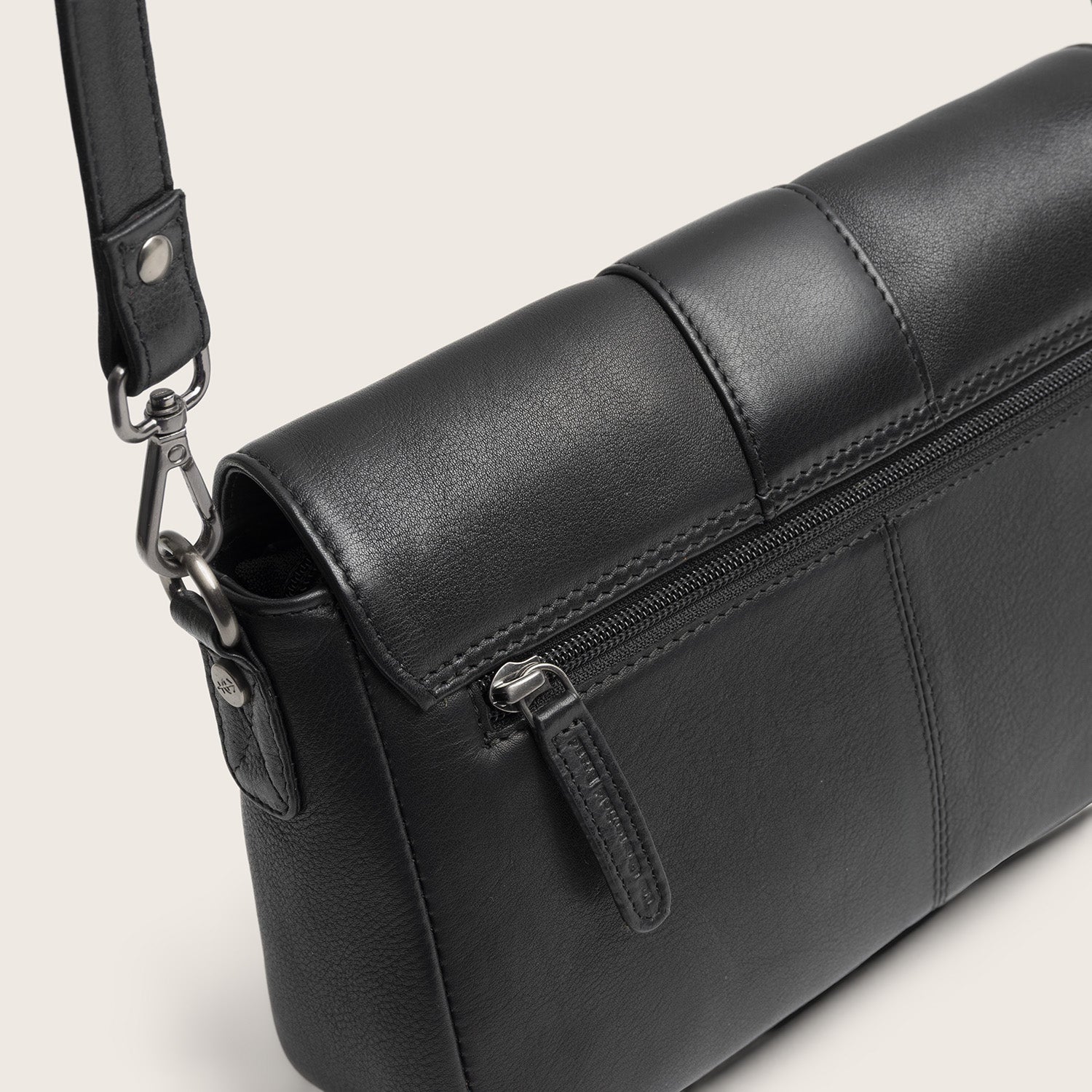 Sac Porté Épaule en Cuir Noir Zora