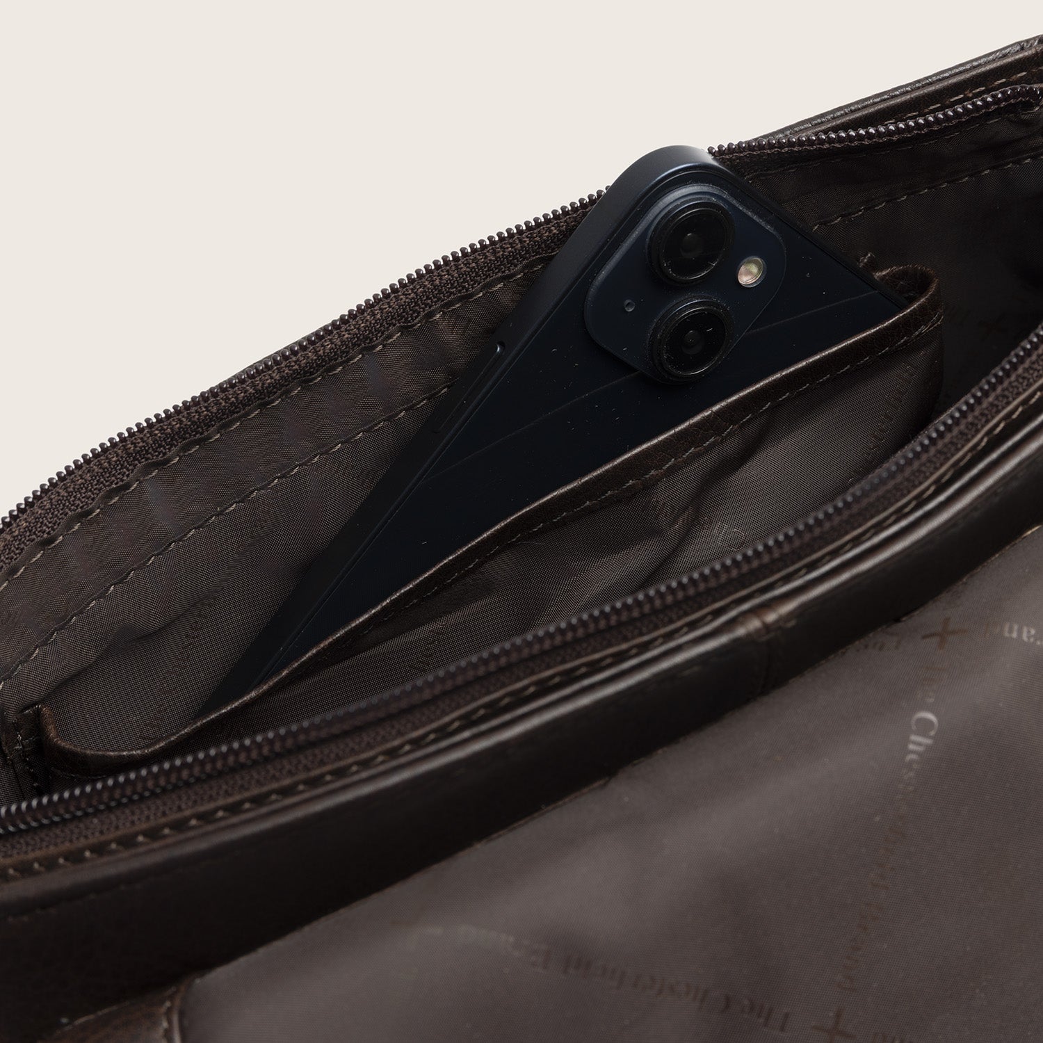 Sac Porté Épaule en Cuir Marron Zora