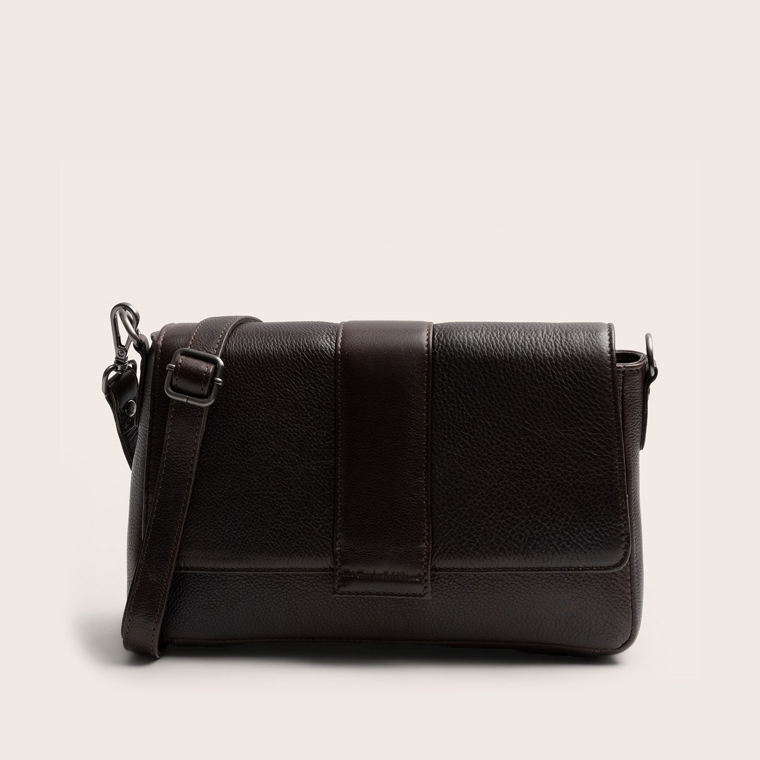 Sac Porté Épaule en Cuir Marron Zora