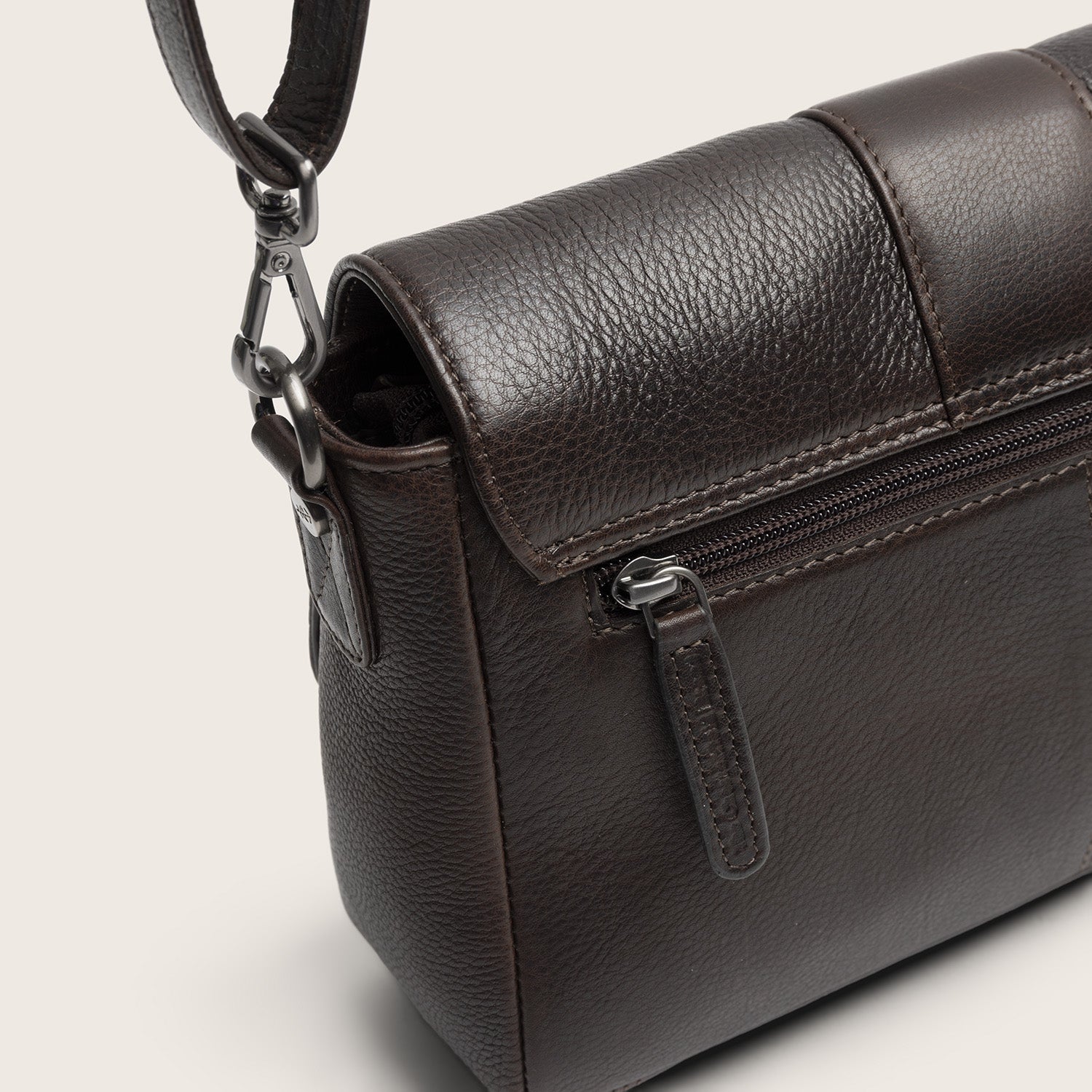 Sac Porté Épaule en Cuir Marron Zora