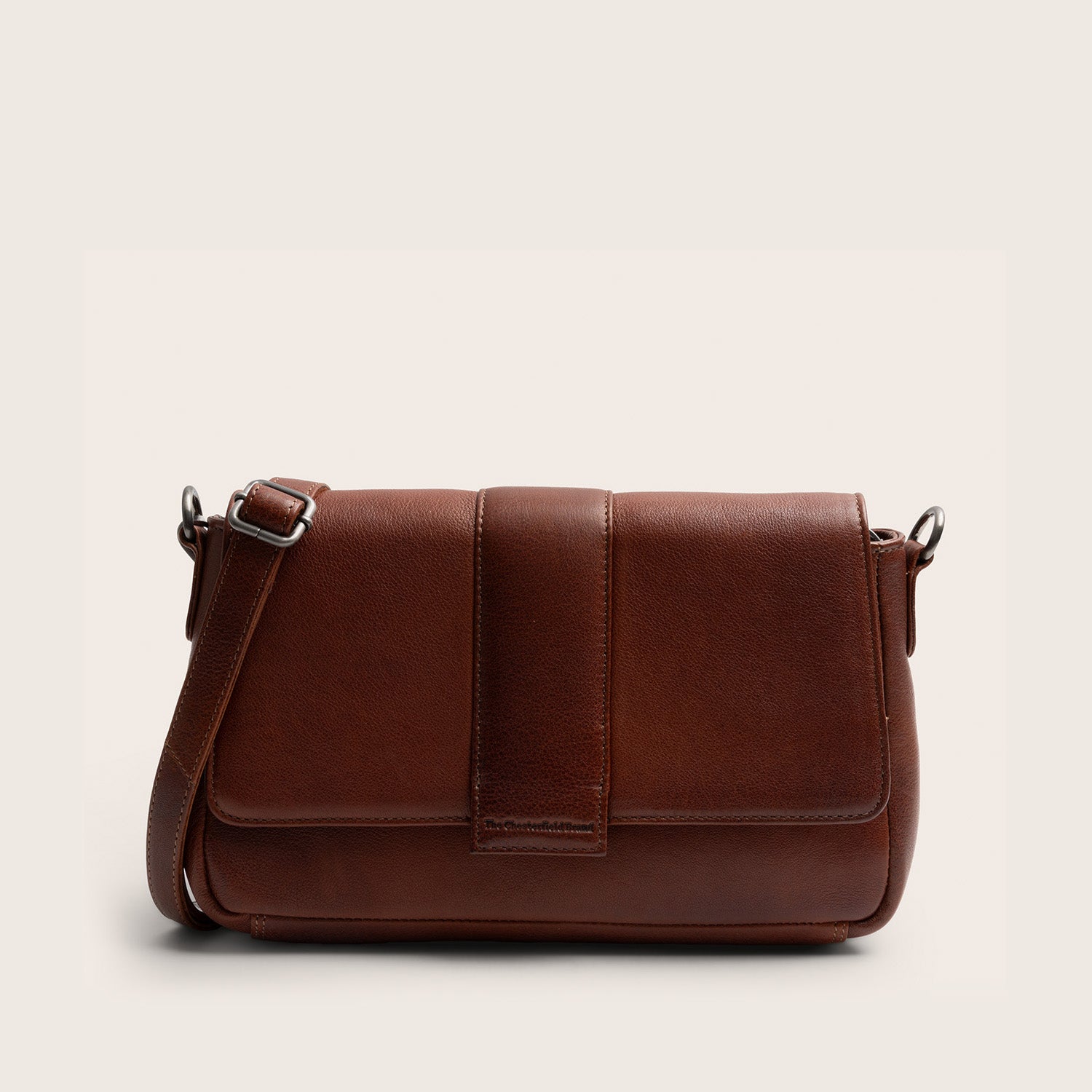 Sac Porté Épaule en Cuir Cognac Zora