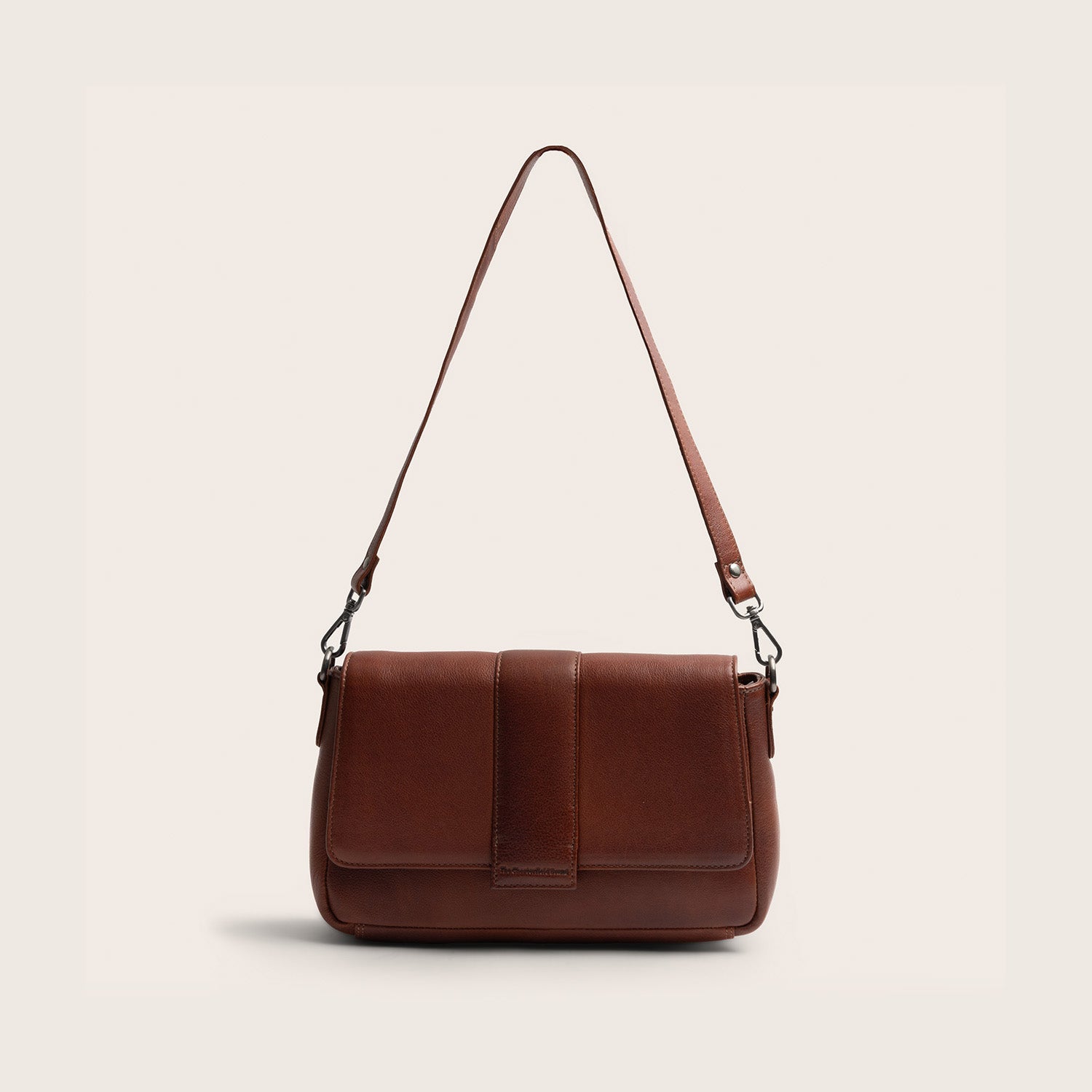 Sac Porté Épaule en Cuir Cognac Zora