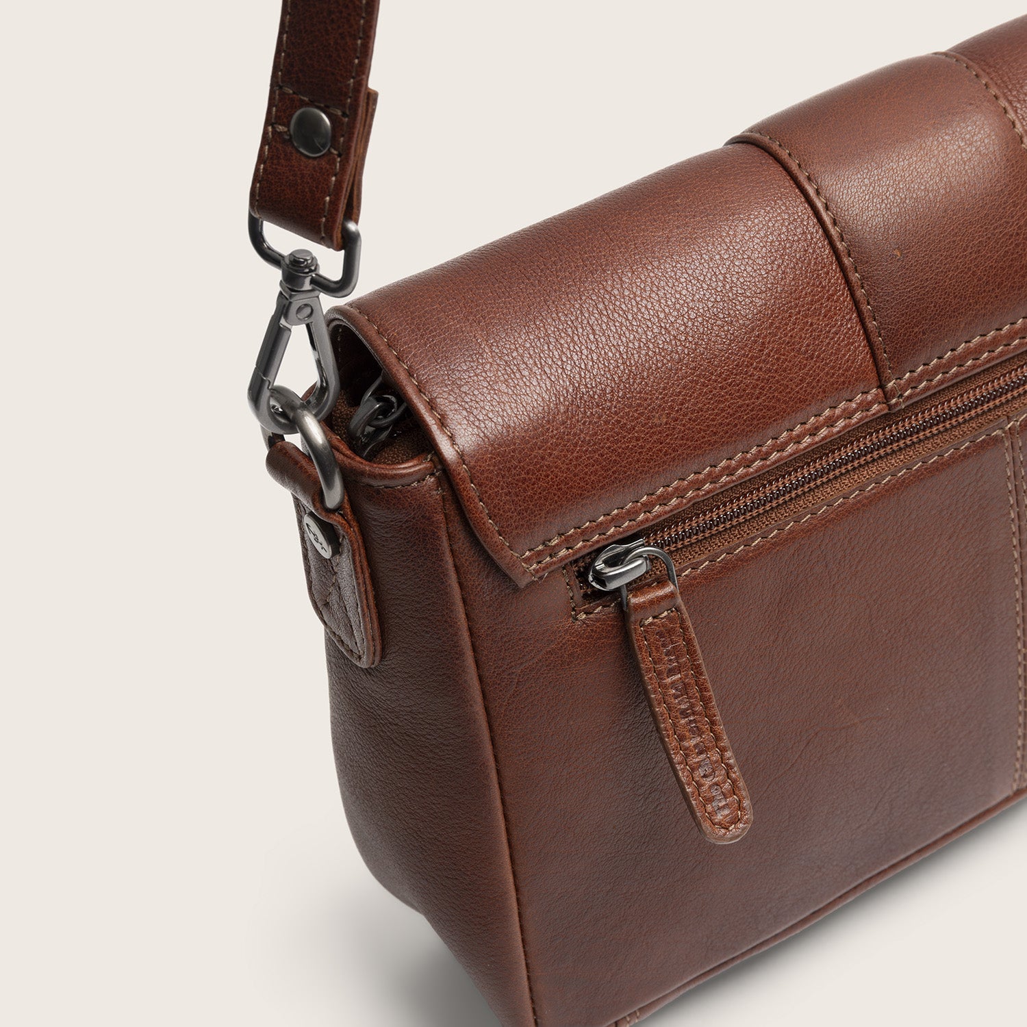 Sac Porté Épaule en Cuir Cognac Zora