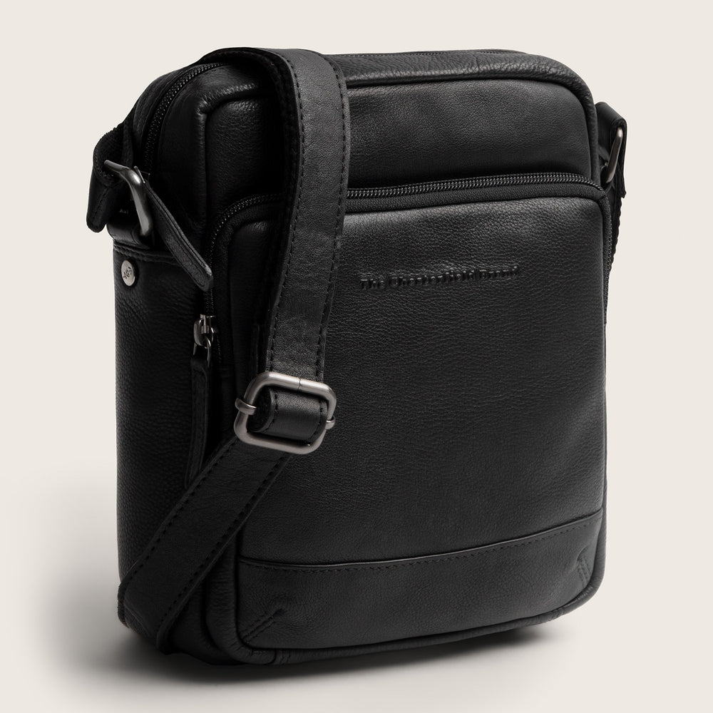 Sac Bandoulière en Cuir Noir Valtorio