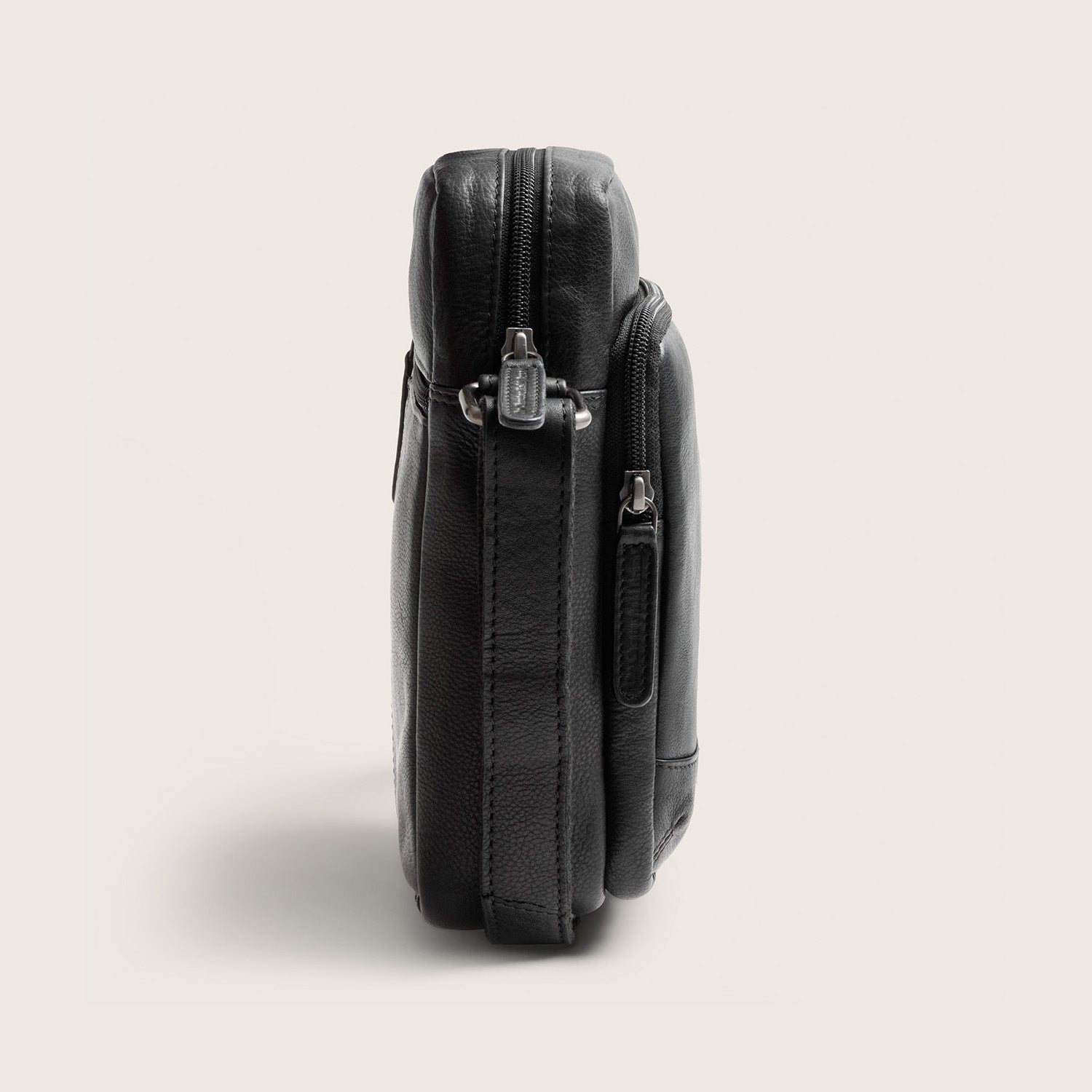 Sac Bandoulière en Cuir Noir Valtorio
