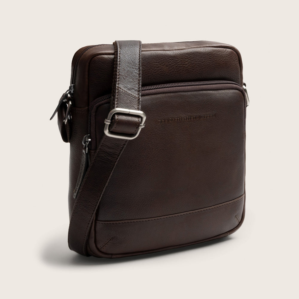 Sac Bandoulière en Cuir Marron Valtorio