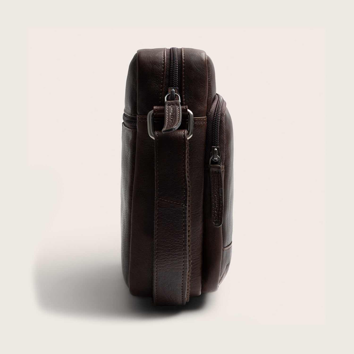 Sac Bandoulière en Cuir Marron Valtorio
