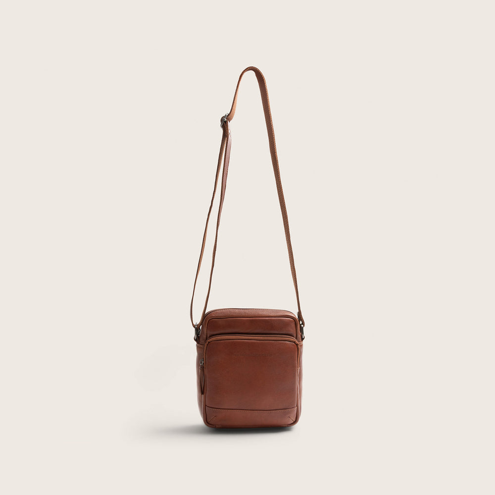 Sac Bandoulière en Cuir Cognac Valtorio