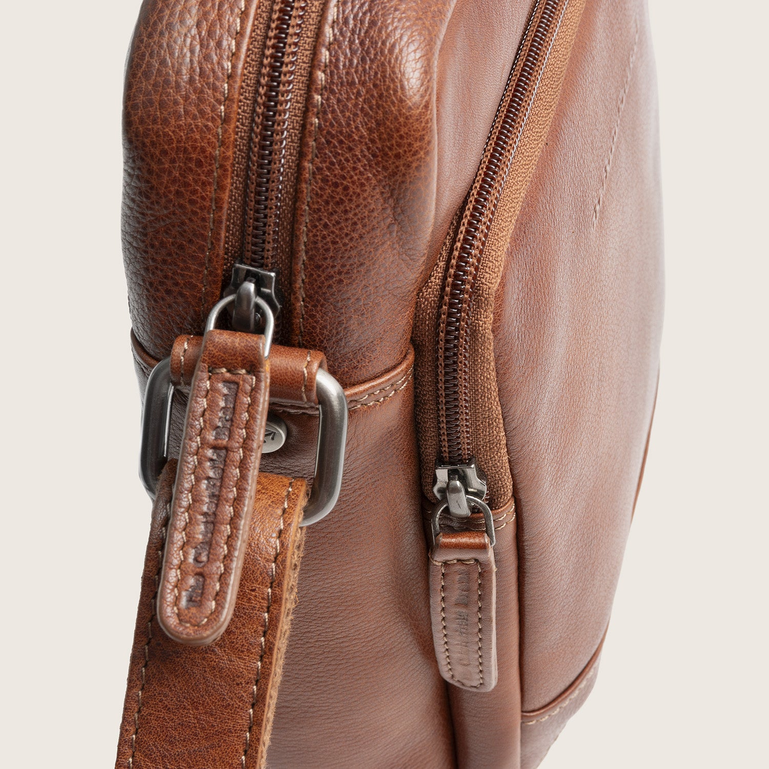 Sac Bandoulière en Cuir Cognac Valtorio