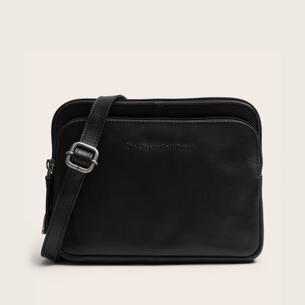 Sac Bandoulière en Cuir Noir Caia