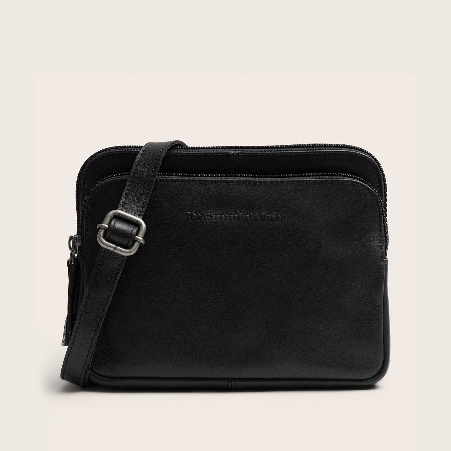 Sac Bandoulière en Cuir Noir Caia