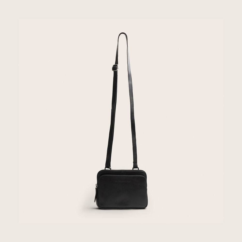 Sac Bandoulière en Cuir Noir Caia