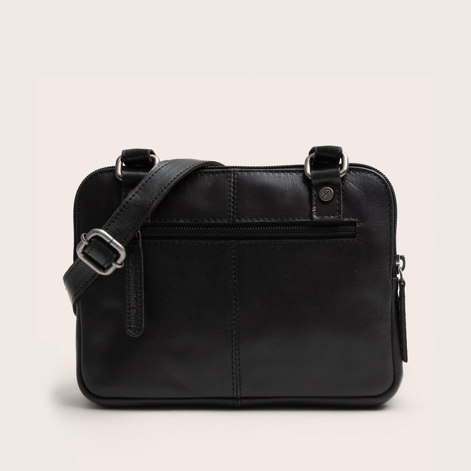 Sac Bandoulière en Cuir Noir Caia