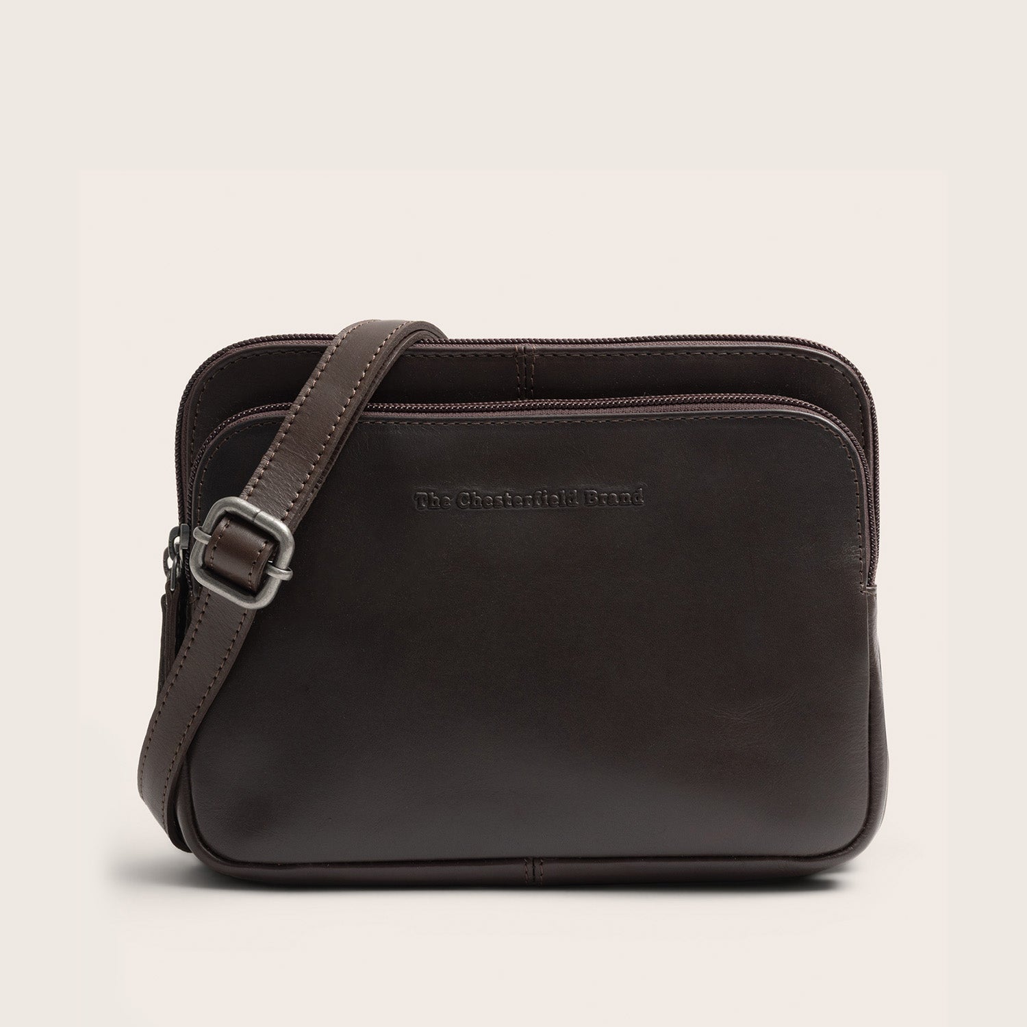 Sac Bandoulière en Cuir Marron Caia