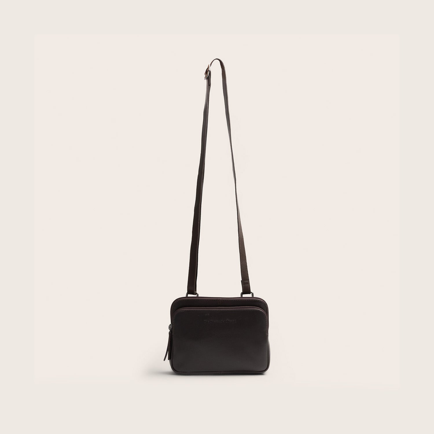 Sac Bandoulière en Cuir Marron Caia