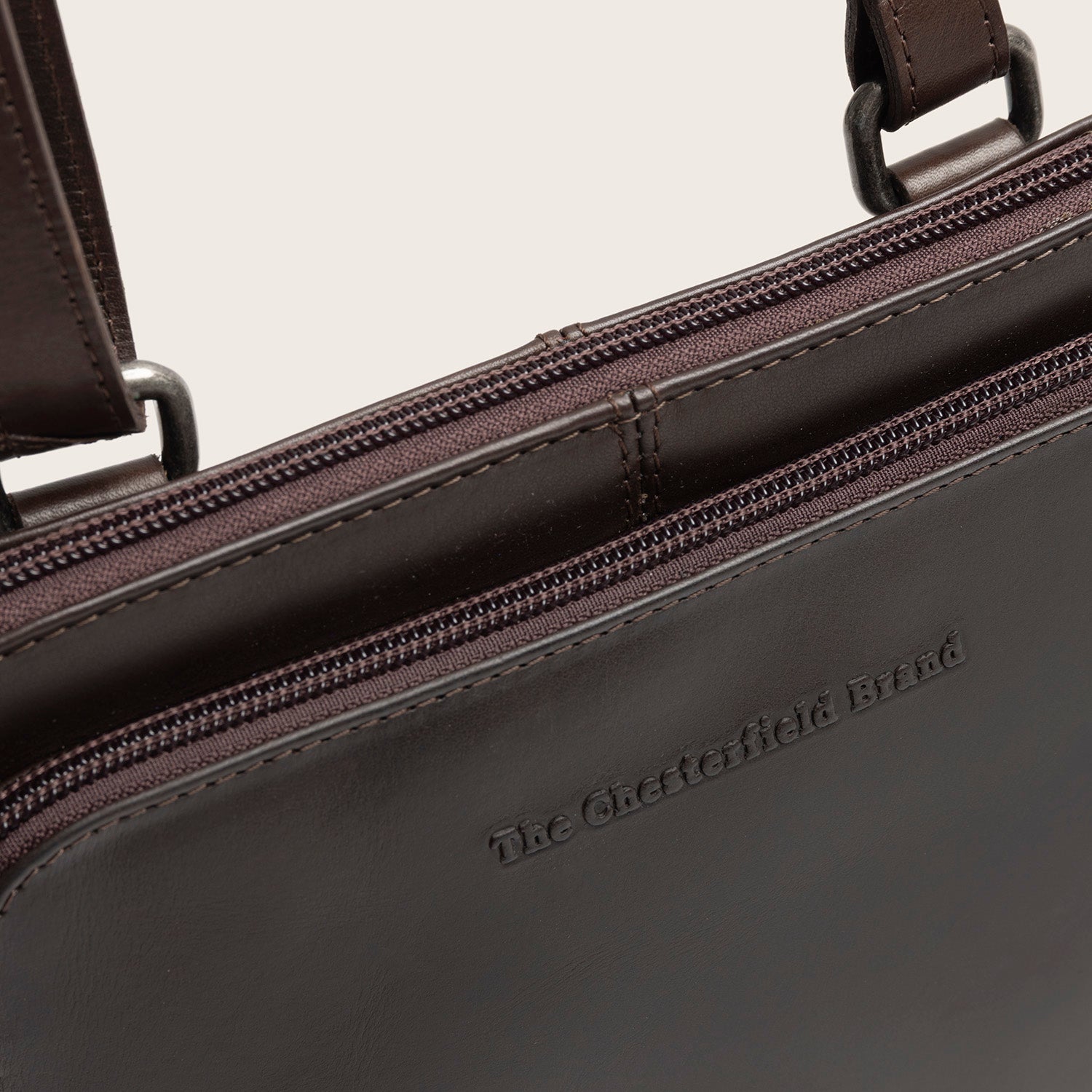 Sac Bandoulière en Cuir Marron Caia