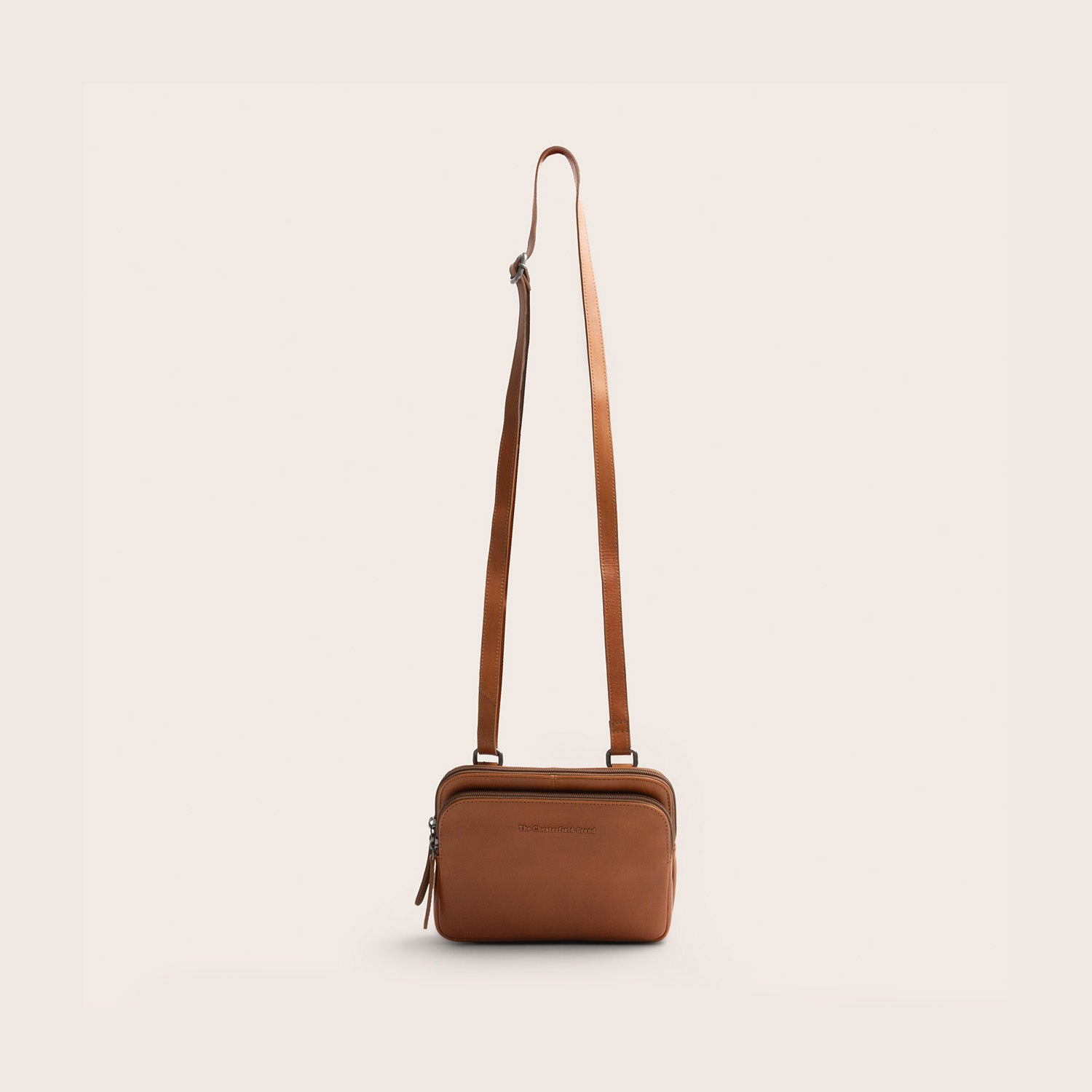 Sac Bandoulière en Cuir Cognac Caia