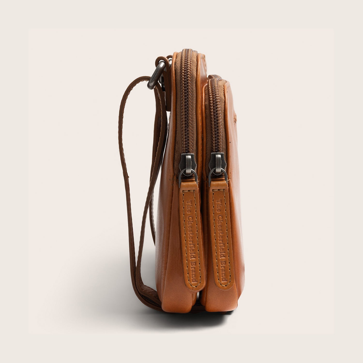 Sac Bandoulière en Cuir Cognac Caia