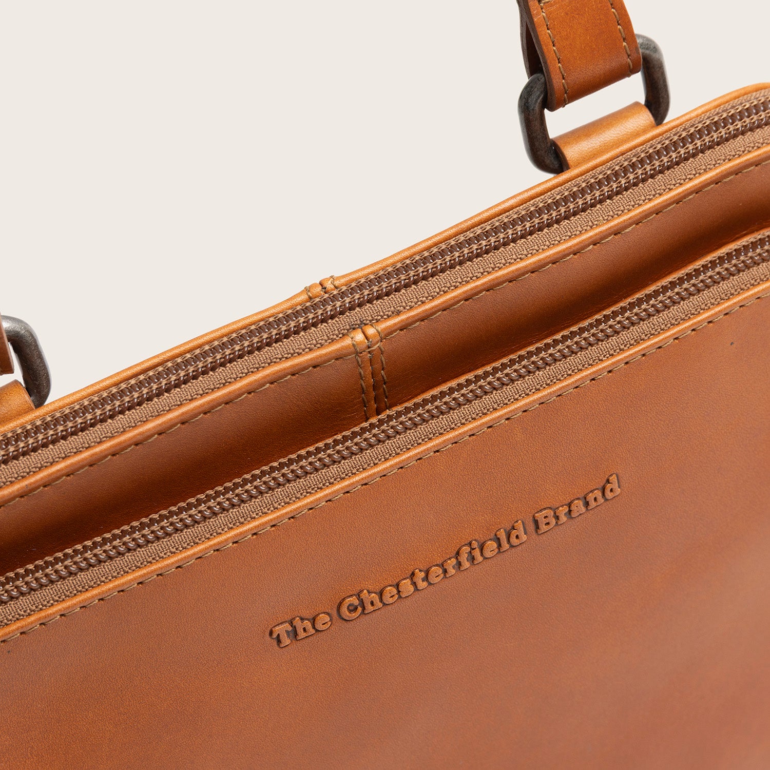 Sac Bandoulière en Cuir Cognac Caia