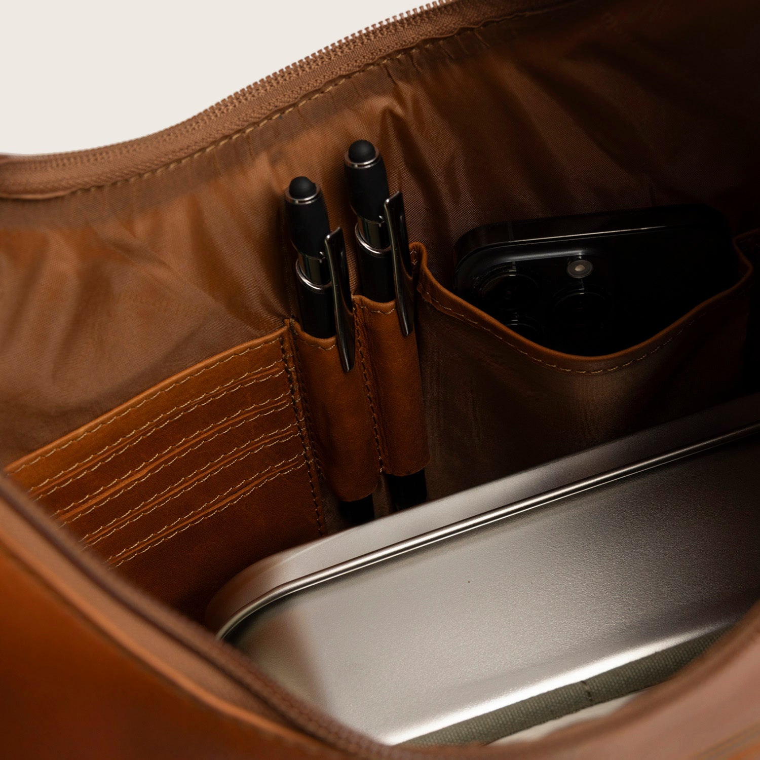 Sac Cabas en Cuir Cognac Neya