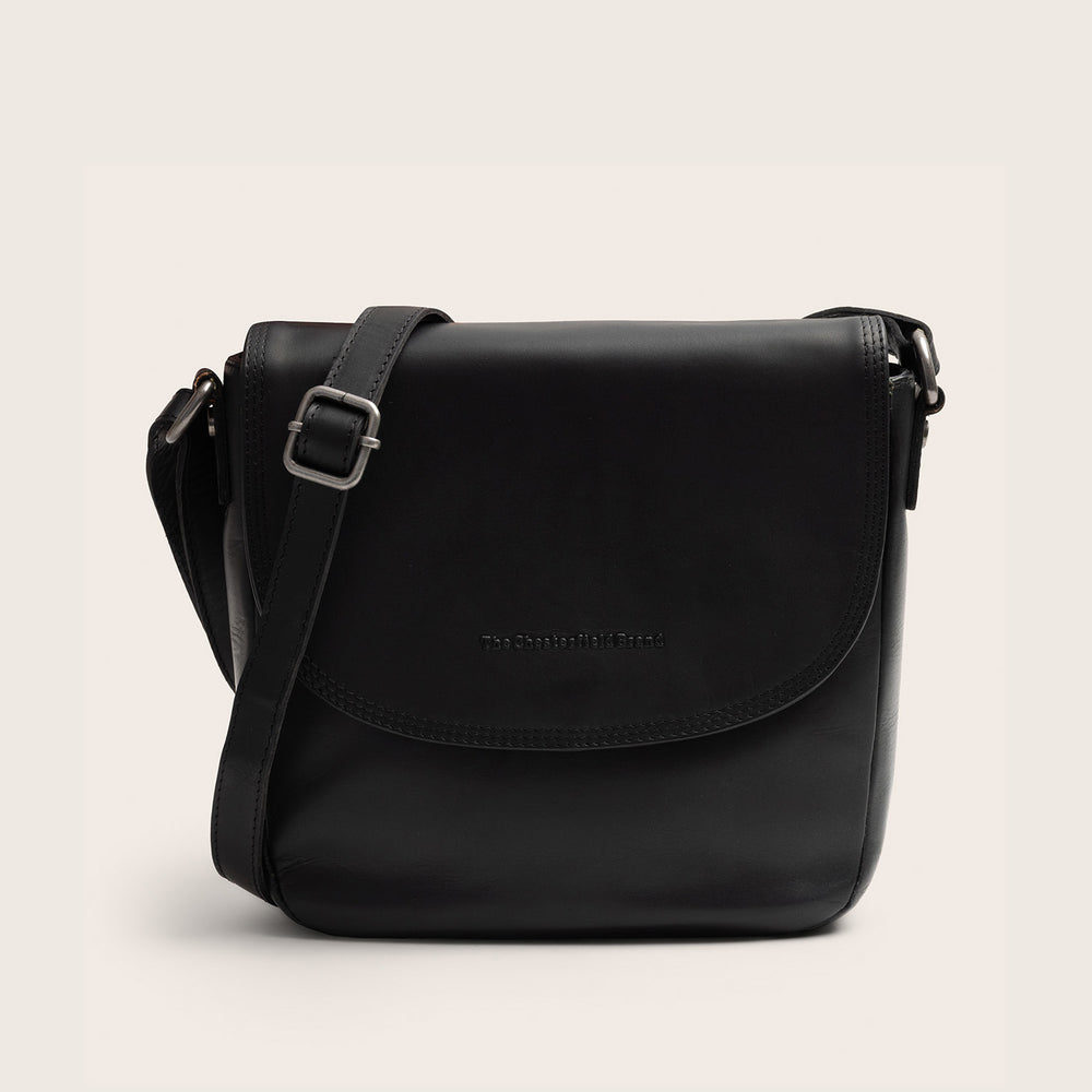Sac Bandoulière en Cuir Noir Vayana