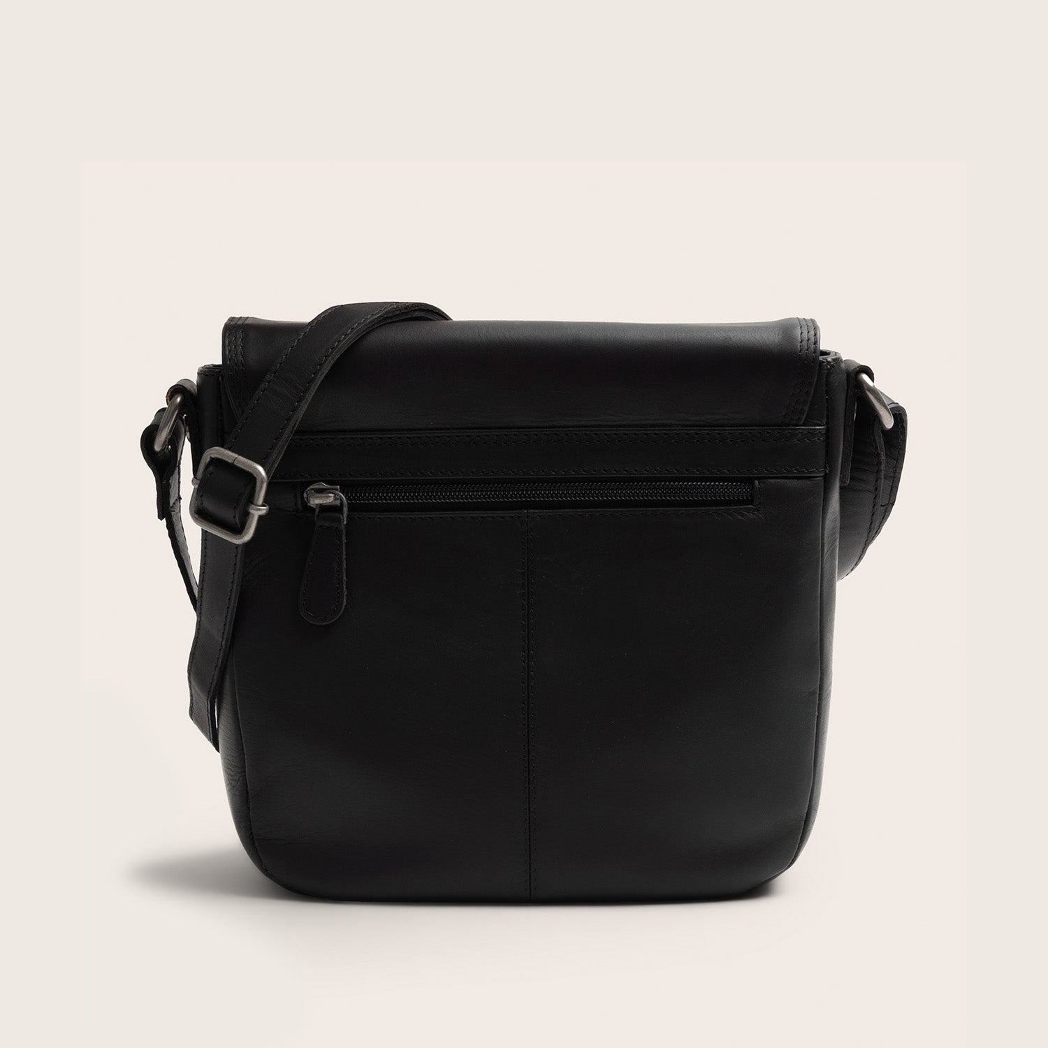 Sac Bandoulière en Cuir Noir Vayana