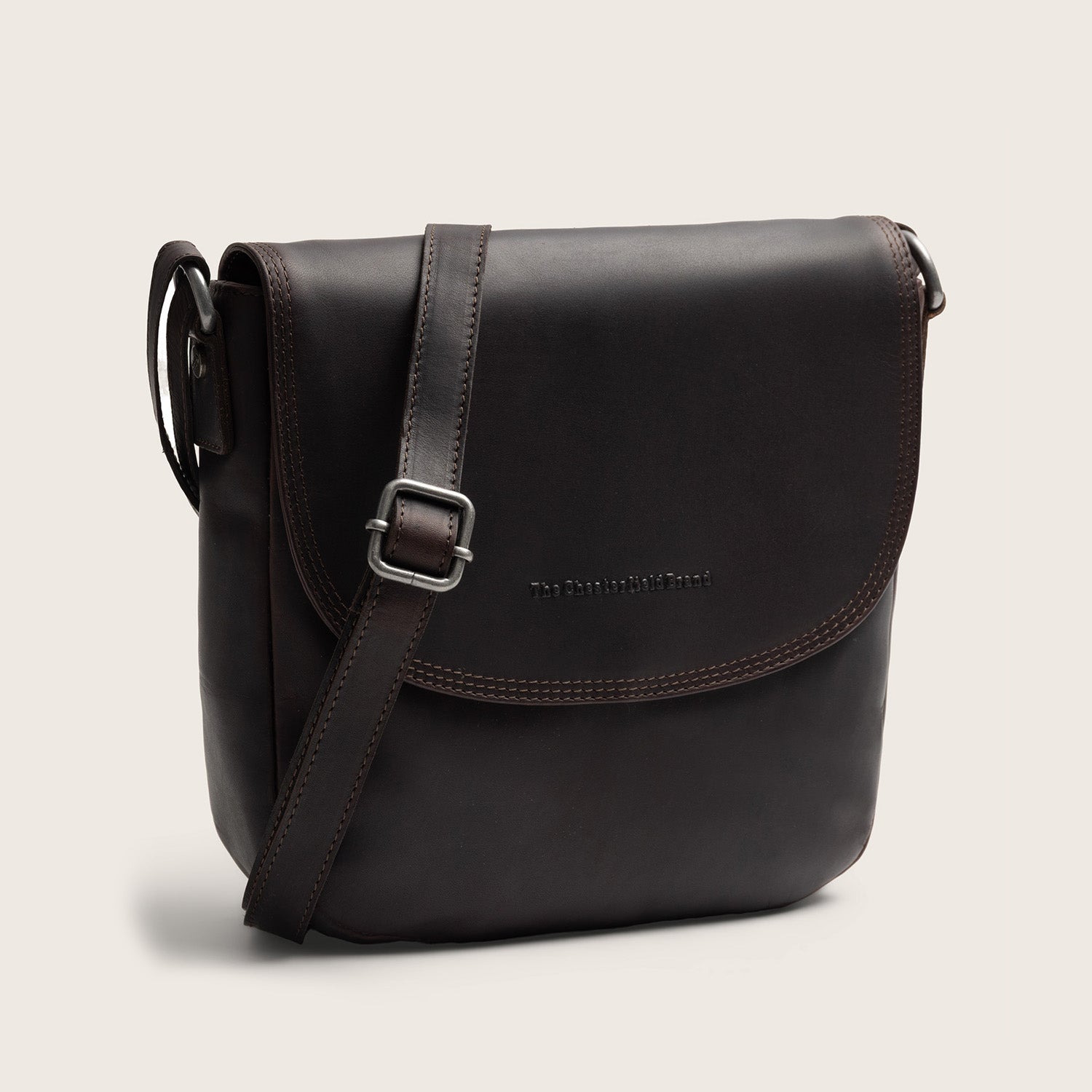 Sac Bandoulière en Cuir Marron Vayana