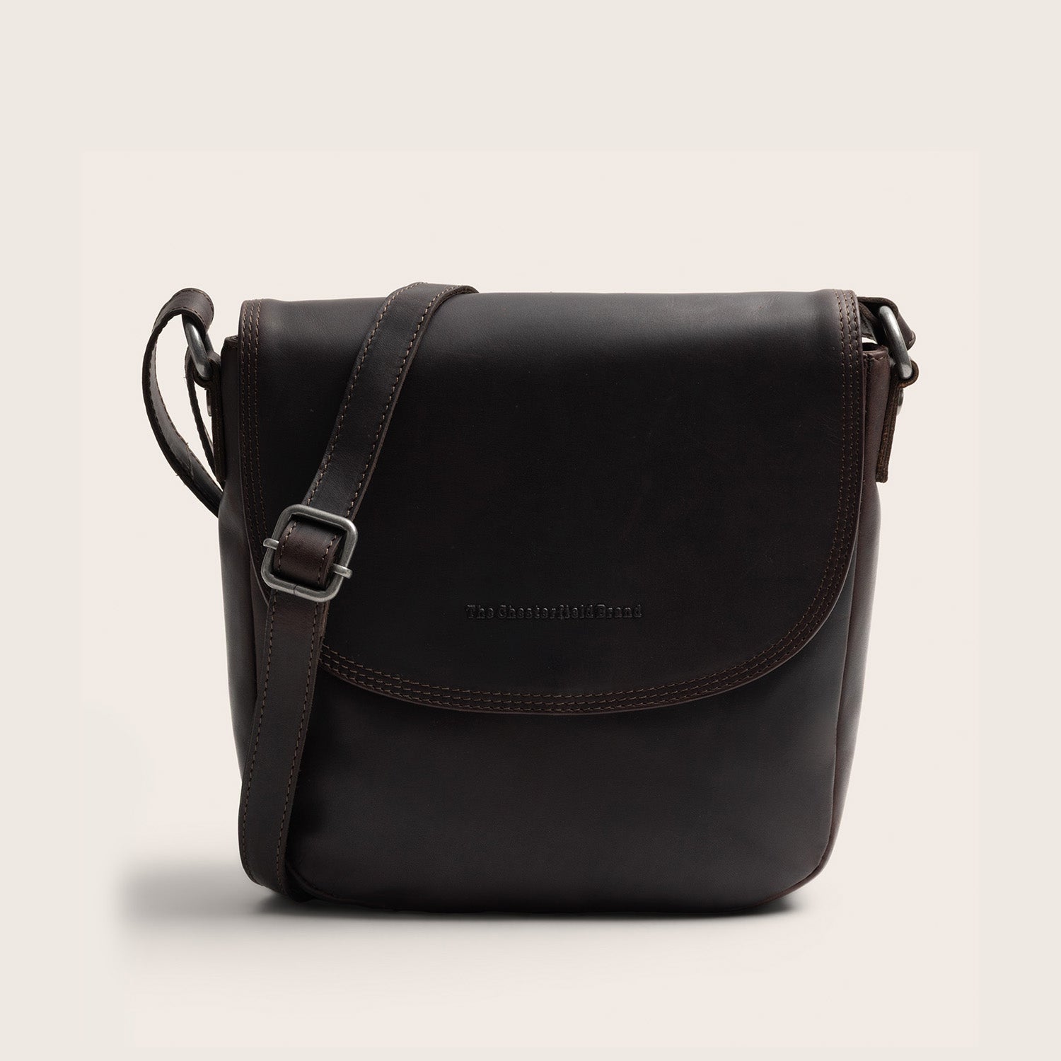 Sac Bandoulière en Cuir Marron Vayana