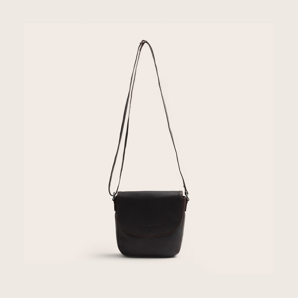 Sac Bandoulière en Cuir Marron Vayana