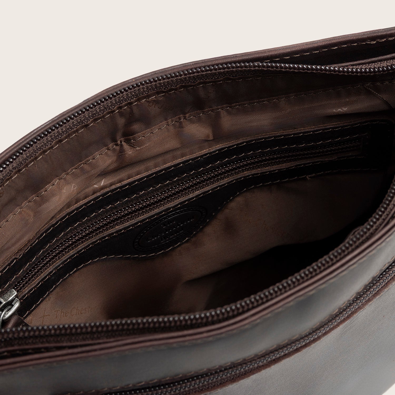 Sac Bandoulière en Cuir Marron Vayana