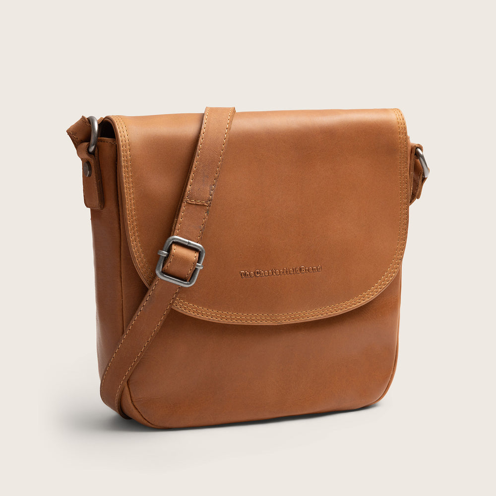 Sac Bandoulière en Cuir Cognac Vayana