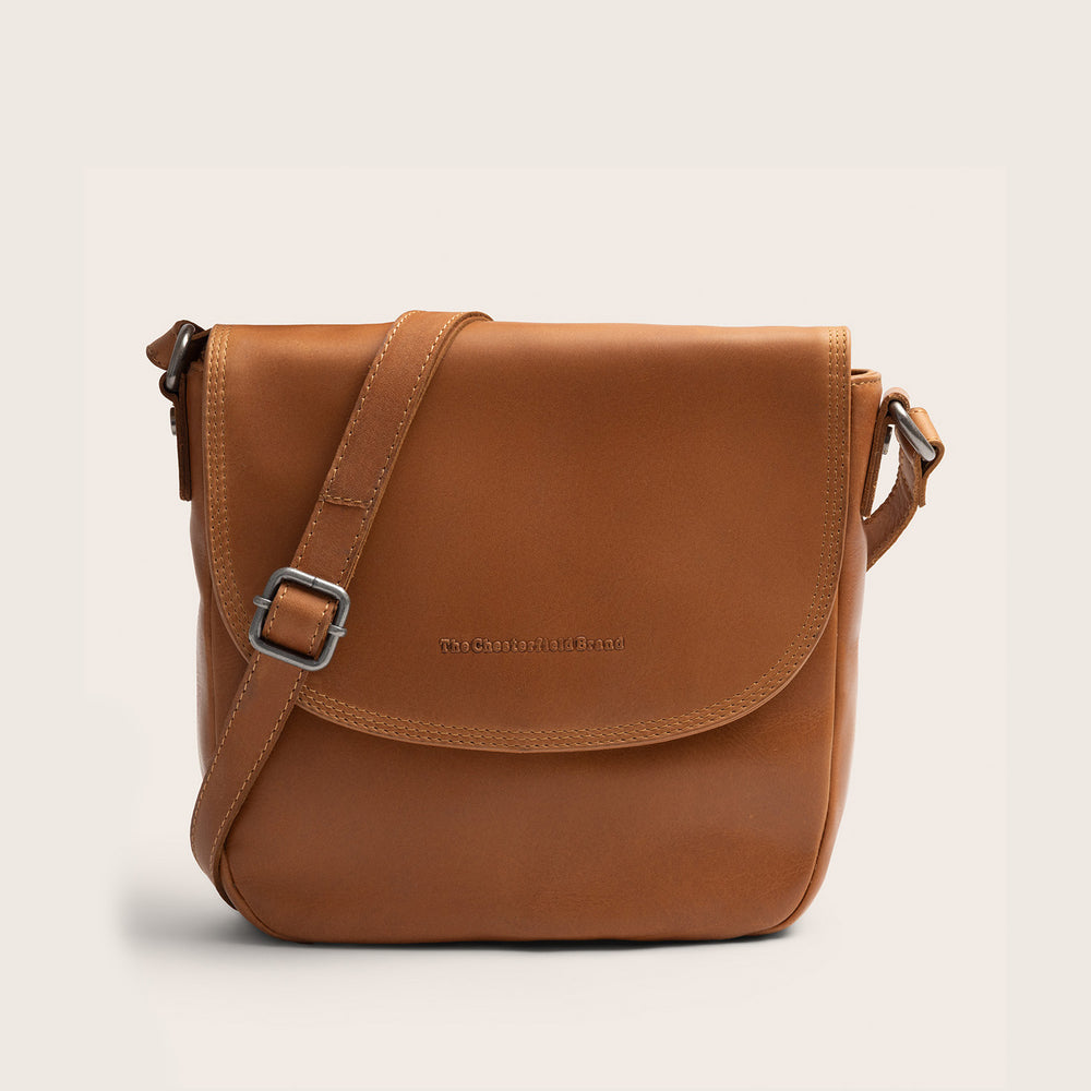 Sac Bandoulière en Cuir Cognac Vayana