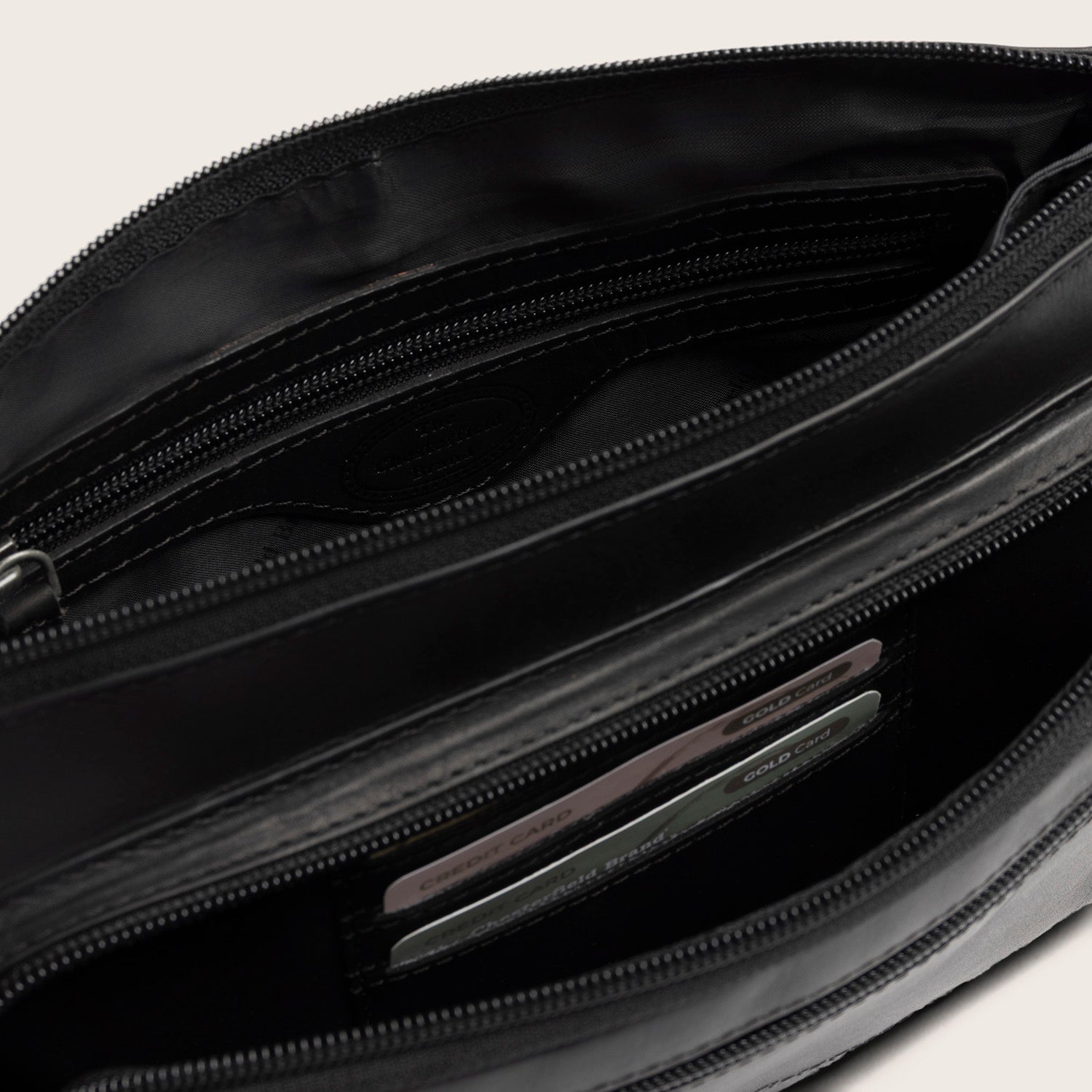 Sac Bandoulière en Cuir Noir Vayenne