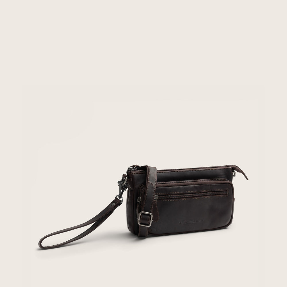 Sac Bandoulière en Cuir Marron Vayenne