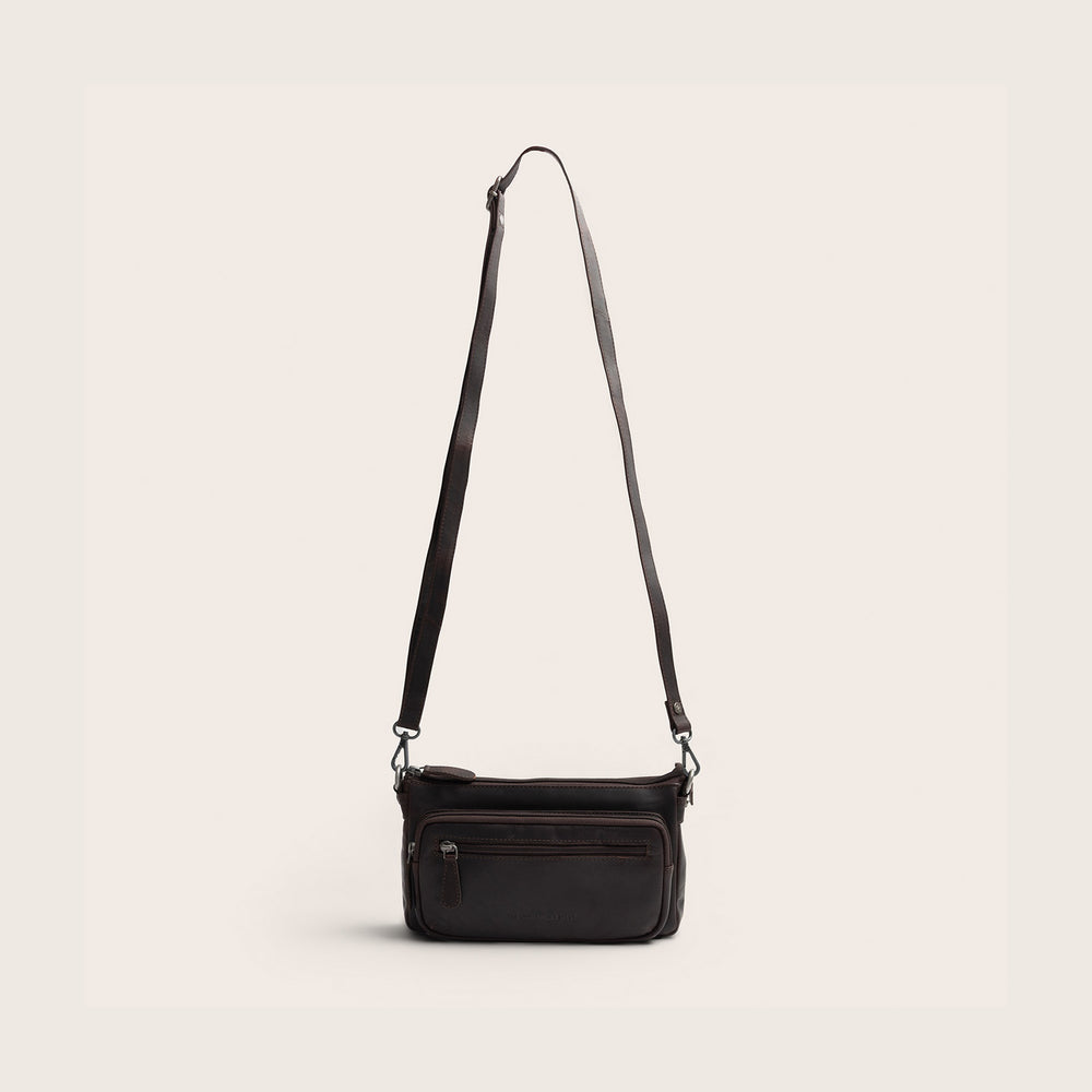 Sac Bandoulière en Cuir Marron Vayenne