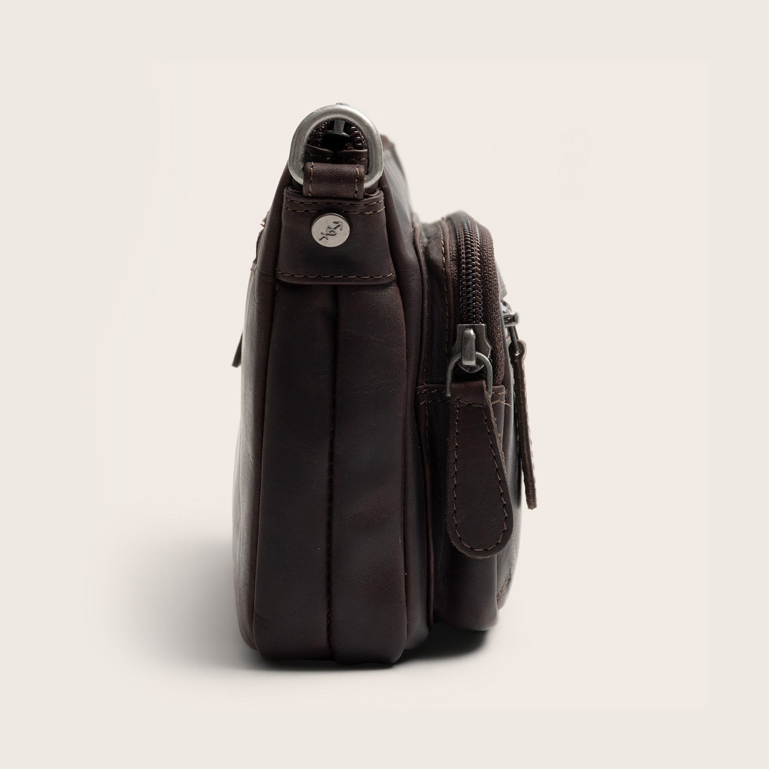 Sac Bandoulière en Cuir Marron Vayenne