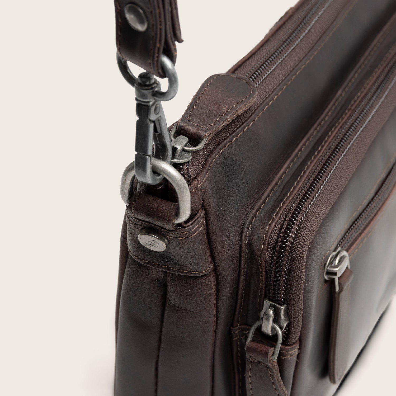 Sac Bandoulière en Cuir Marron Vayenne