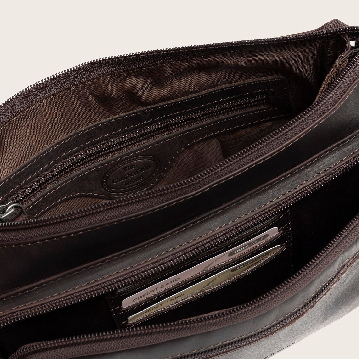 Sac Bandoulière en Cuir Marron Vayenne
