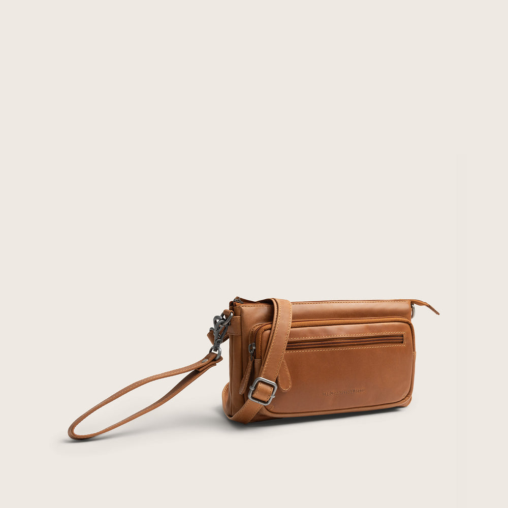 Sac Bandoulière en Cuir Cognac Vayenne