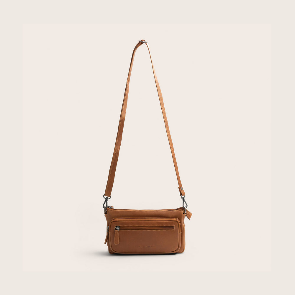 Sac Bandoulière en Cuir Cognac Vayenne