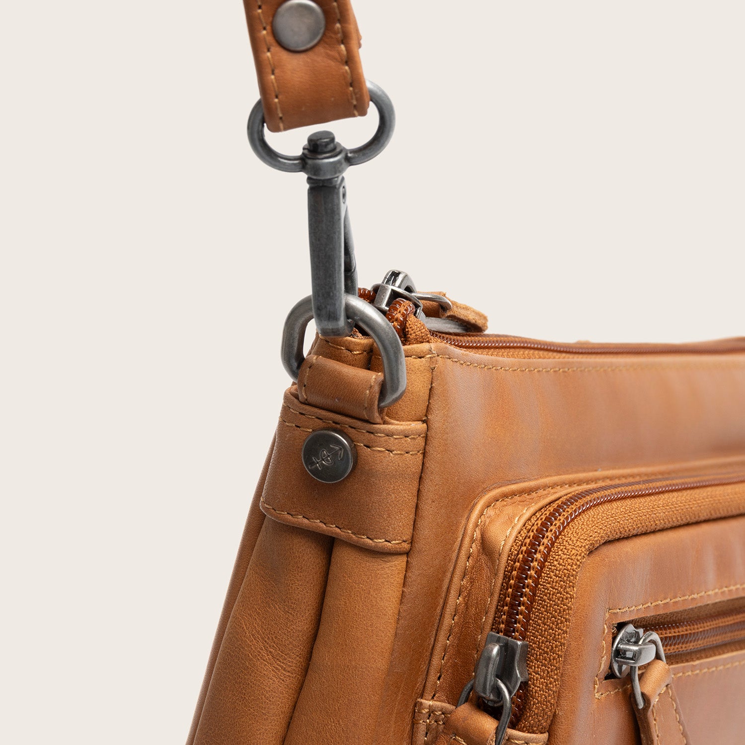Sac Bandoulière en Cuir Cognac Vayenne