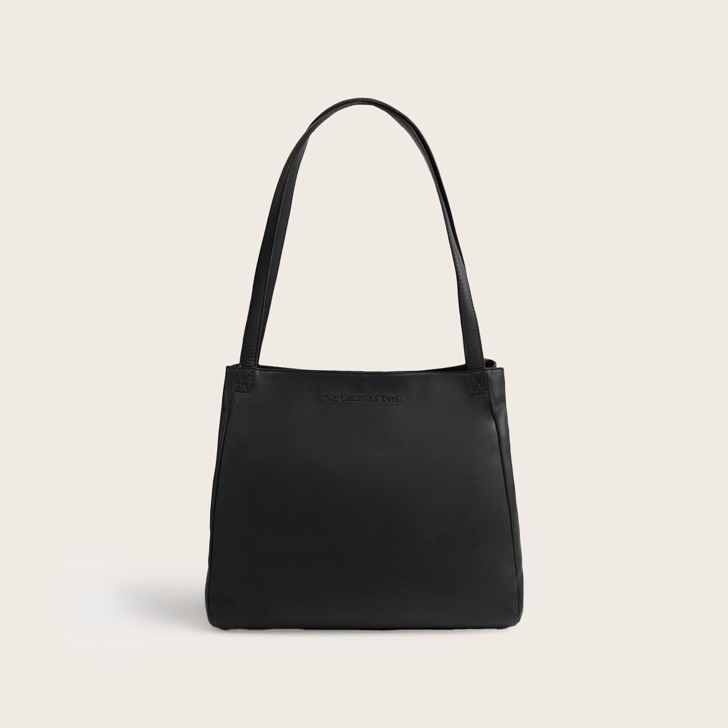 Sac Porté Épaule en Cuir Noir Lioren