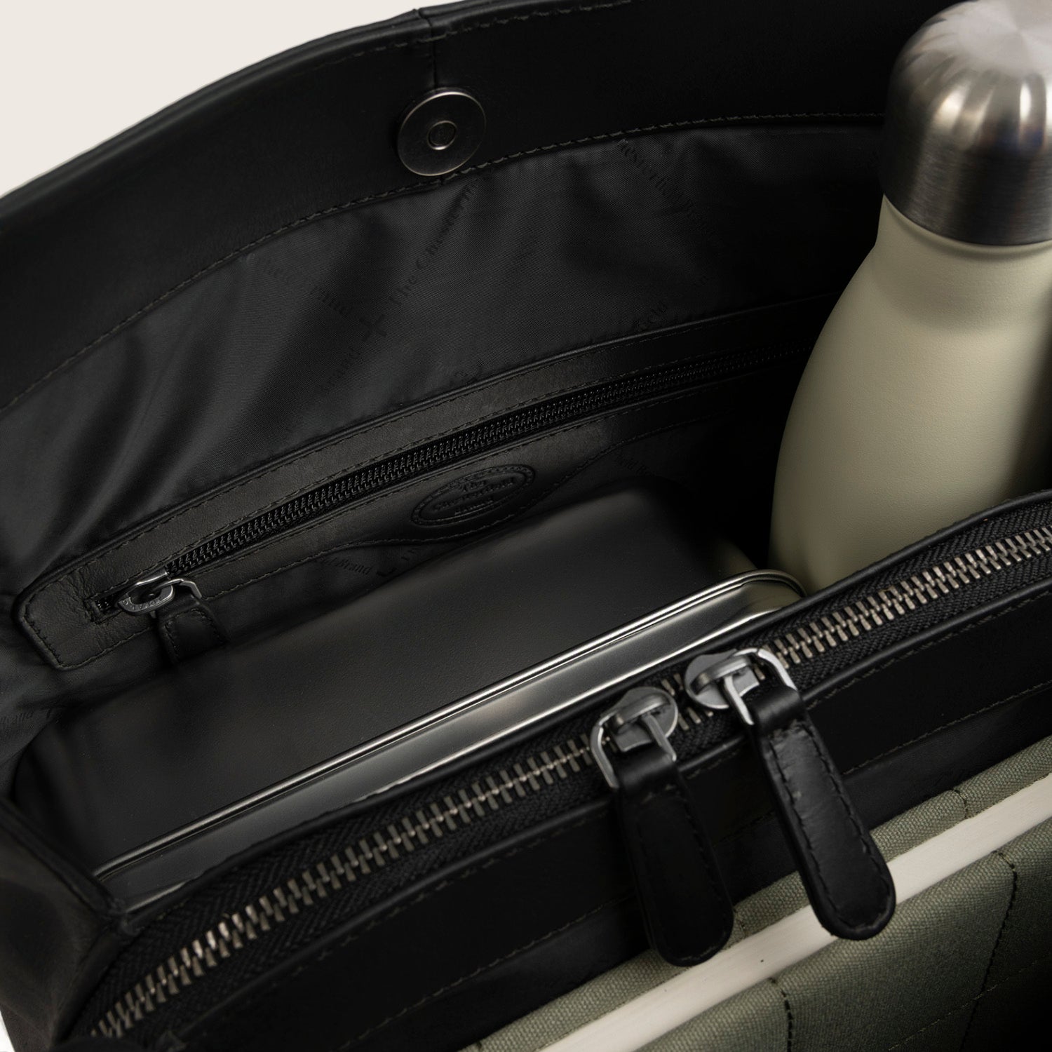 Sac Porté Épaule en Cuir Noir Lioren