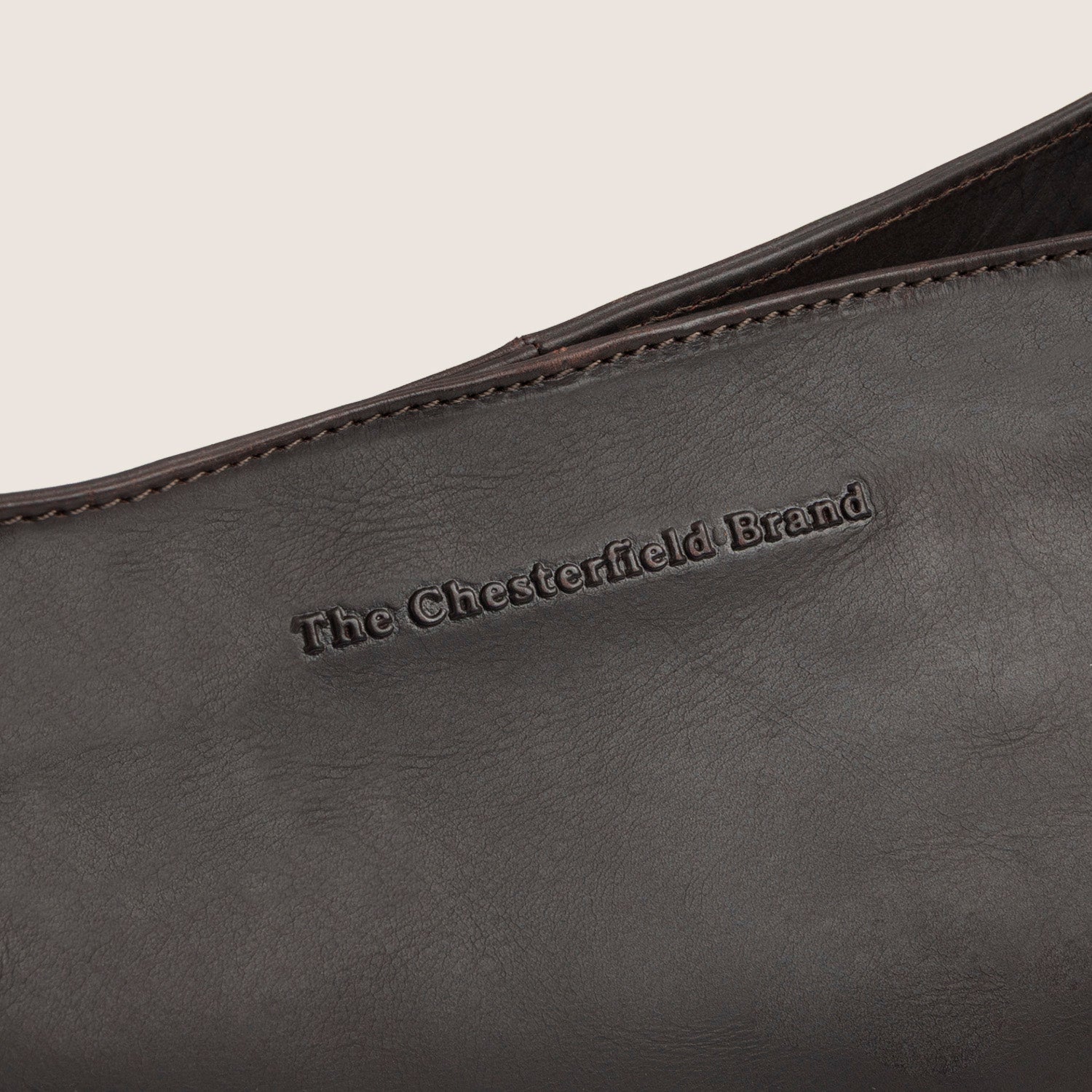 Sac Porté Épaule en Cuir Marron Lioren