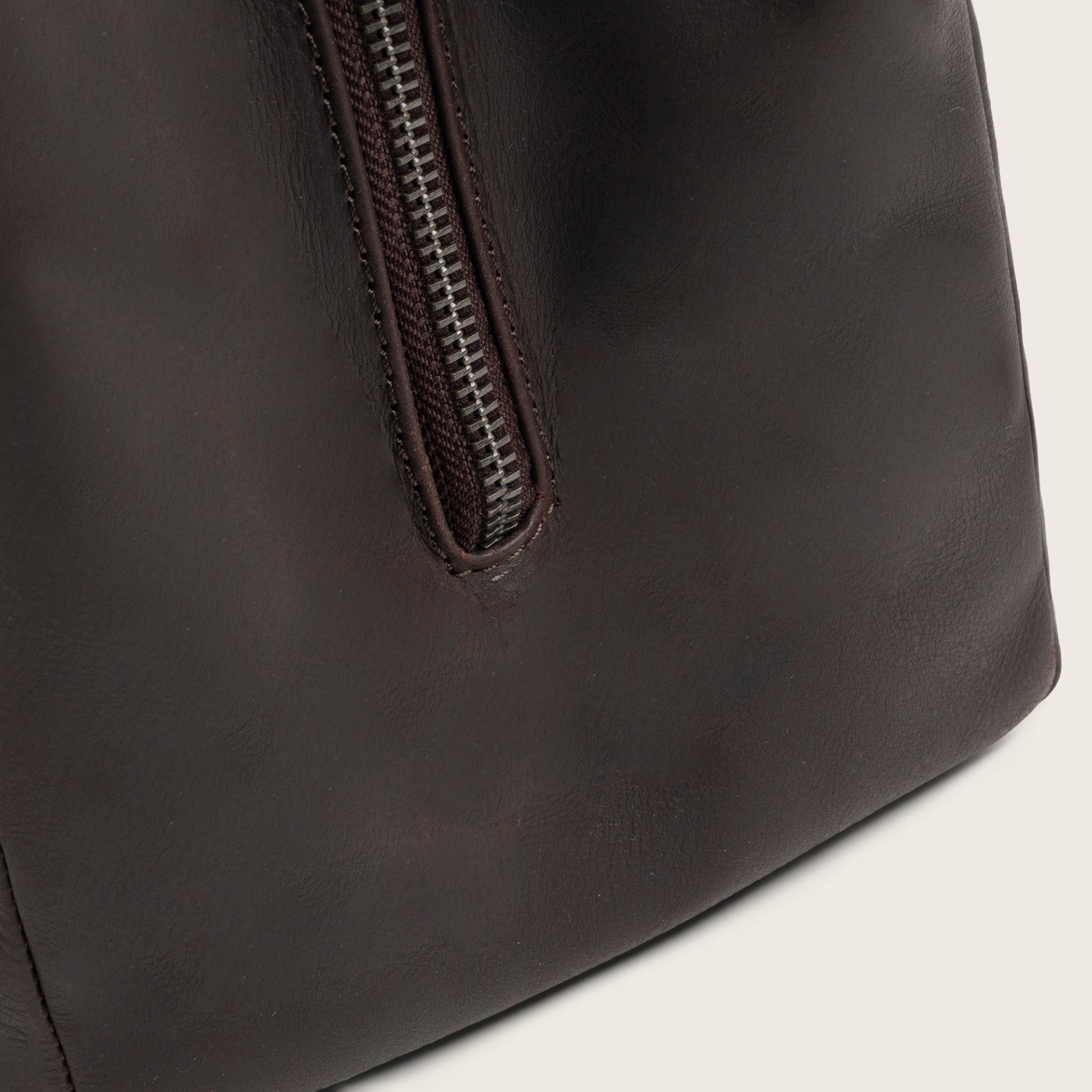Sac Porté Épaule en Cuir Marron Lioren