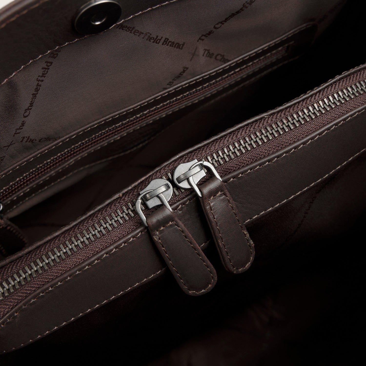 Sac Porté Épaule en Cuir Marron Lioren