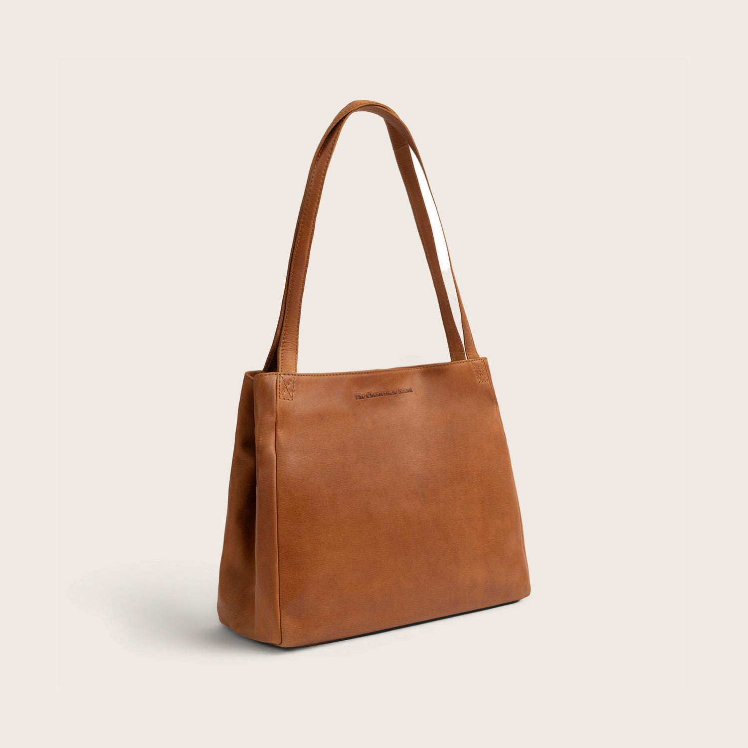Sac Porté Épaule en Cuir Cognac Lioren