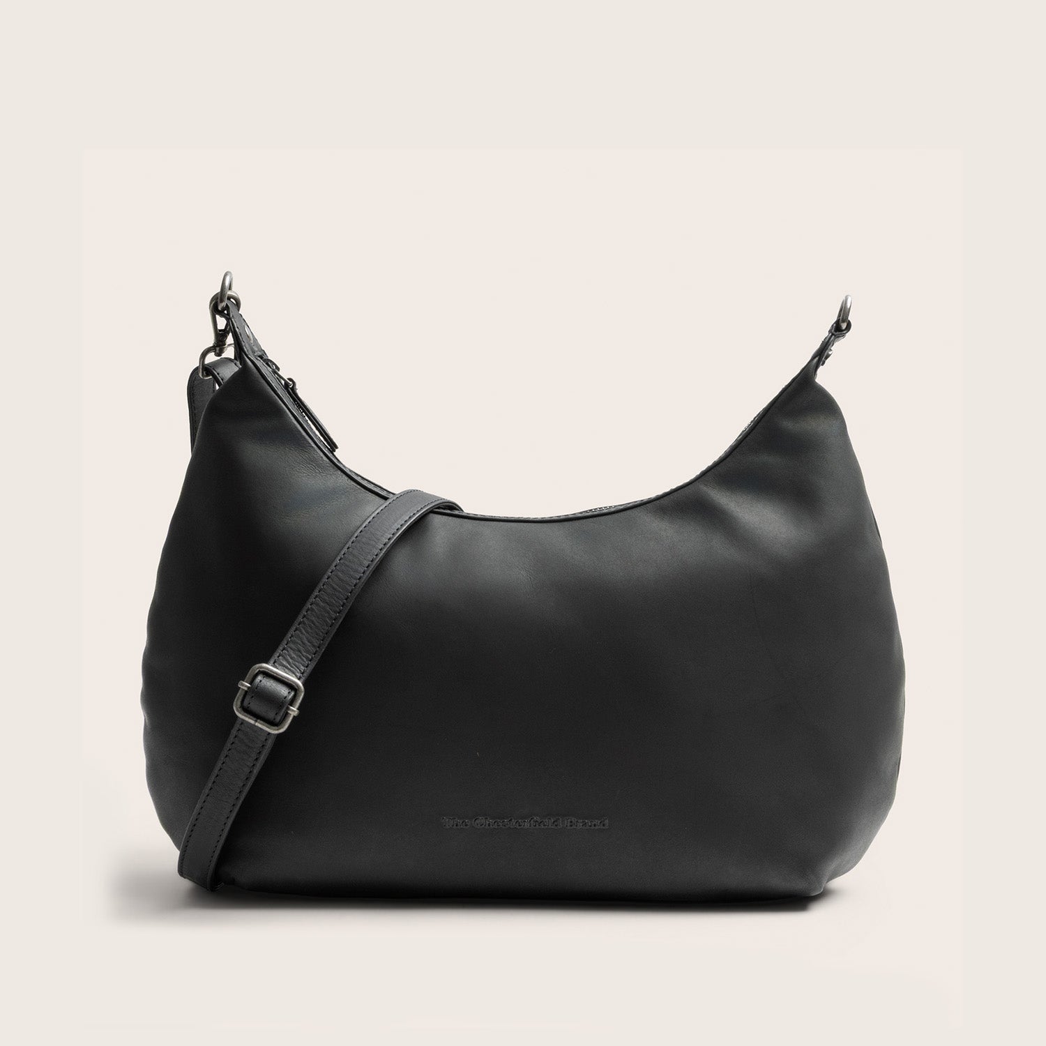 Sac Porté Épaule en Cuir Noir Fierra